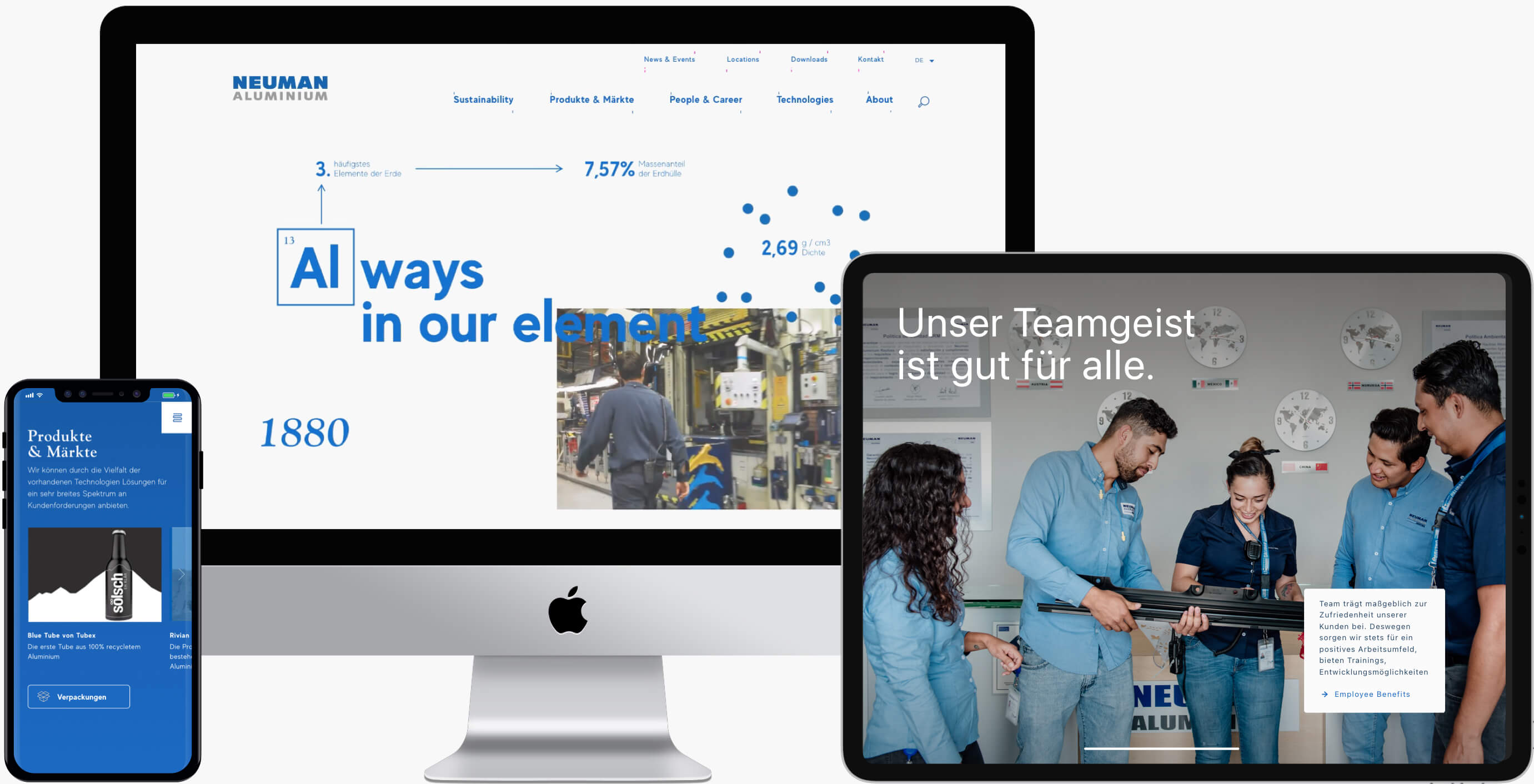 Mockup der Neuman Web-Plattform