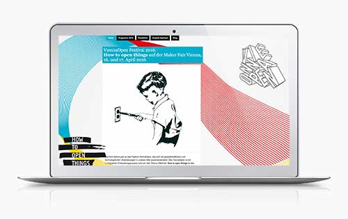 Start screen of the Vienna Open Festival 2016 website